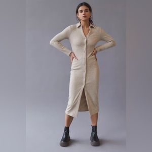 ASTR THE LABEL Bransbury Midi Dress Oatmeal Size XS